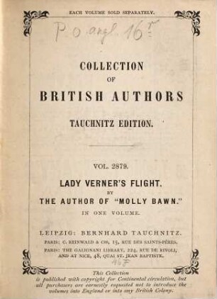 Lady Verner's flight
