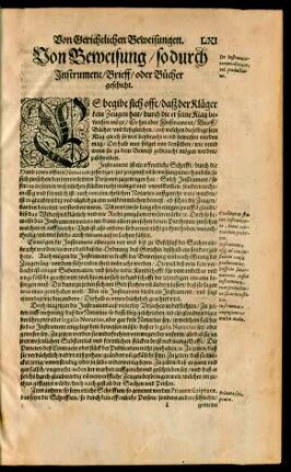 Von Beweisung/ so durch Instrument/ Brieff/ oder Bücher geschicht.