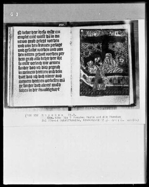 Die Leiden Christi und die sieben Freuden Mariä. — Grablegung, Folio 24 recto