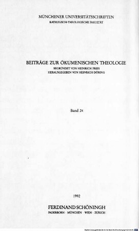 Das kirchliche Amt bei Karl Rahner : eine Untersuchung der Amtsstufen und ihrer Ausgestaltung