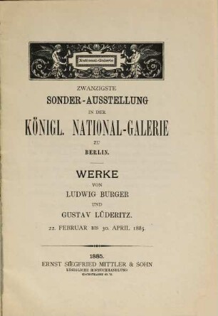 Sonder-Ausstellung in der Königlichen National-Galerie zu Berlin, 20