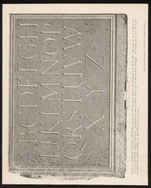Plate 13. Roman Capital Letters (incised)