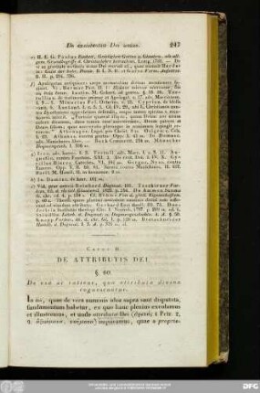 Caput II. De Attributis Dei.
