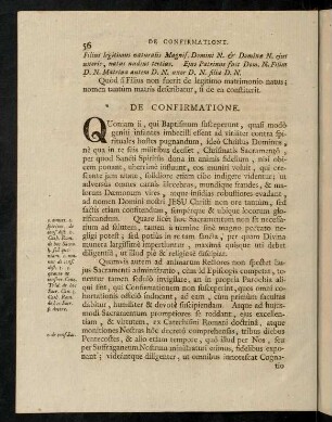 56-78, De Confirmatione; De Sacra Eucharistia; De Sacrosancto Missae Sacrificio