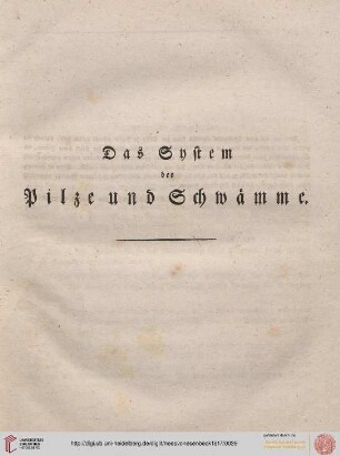 Das System der Pilze und Schwämme