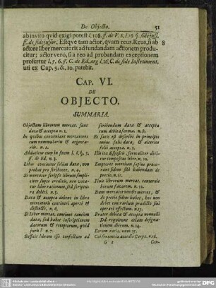 Cap. VI. De Obiecto