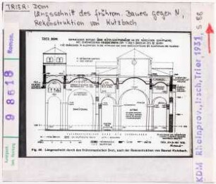 Trier, Dom: Rekonstruktion des frühroman. Baues gegen Norden, von Kutzbach