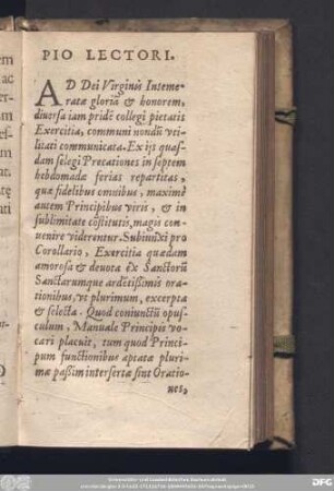 Pio Lectori.