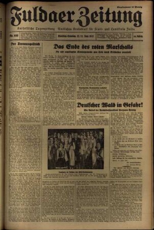 Erste Ausgabe vom Sonntag, den 13. Juni 1937.