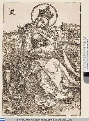 Maria mit dem Kind auf der Rasenbank