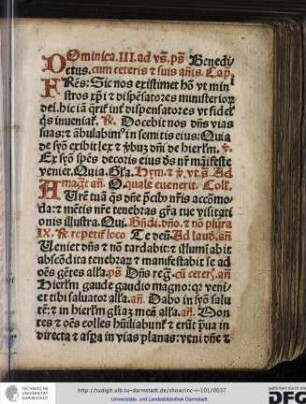 Psalmus: Benedictus.