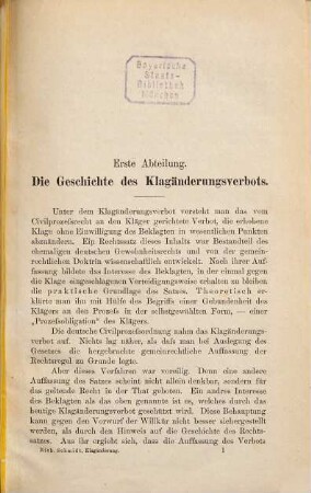 Die Klagänderung