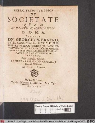 Exercitatio Iuridica De Societate