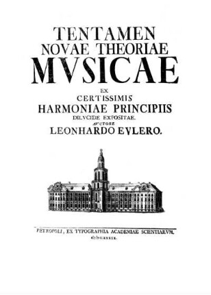 Tentamen Novae Theoriae Mvsicae