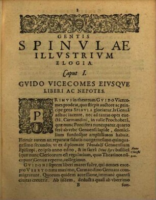 Gentis Spinvlae Illvstrivm Elogia