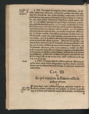 Cap. III. De Iis qui vendere & Emere officia possunt vel non.