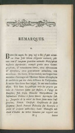 Remarques