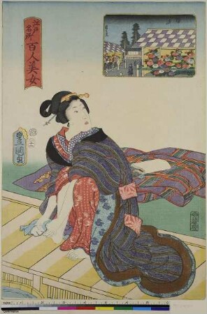 Somei, aus der Serie: 100 Schönheiten in berühmten Orten in Edo