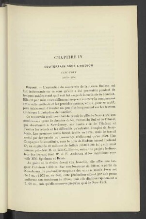 Chapitre IV Souterrain Sous L'Hudson