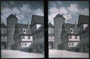 Blick auf das Stadttor von Langenburg