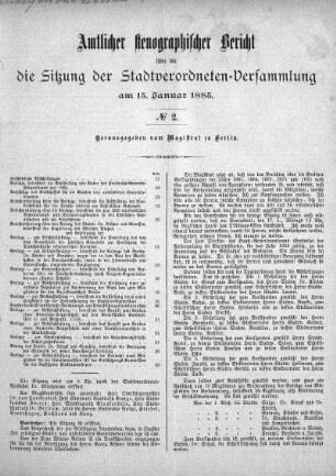 No. 2, 15. Januar 1885