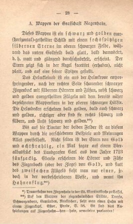 A. Wappen der Grafschaft Ziegenhain.
