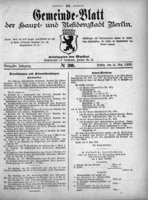 1899,20: No. 20, 14. Mai 1899