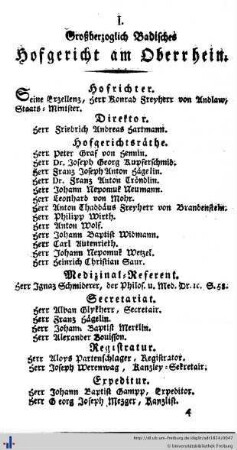 Hofgericht, Behörden, Ämter, Stiftungen, Bildungseinrichtungen