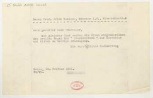 Brief an Fritz Volbach : 18.02.1931