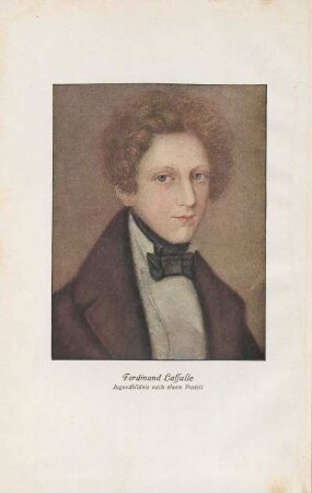 Ferdinand Lassale. Jugendbildnis nach einem Pastell