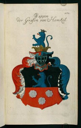 171r-171v, 171. Wappen der Grafen von Henckel