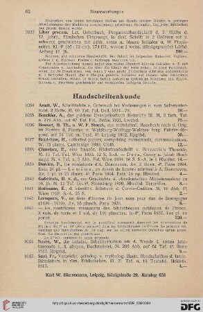 Handschriftenkunde (Nr. 1034-1051)