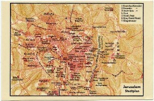 Jerusalem. Stadtplan