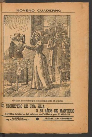 "Blanca se contempla detenidamente al espejo" - [Ilustración]