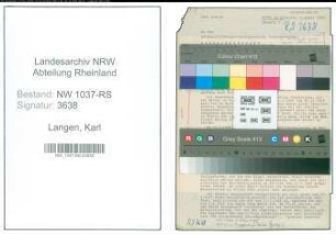 Entnazifizierung Karl Langen , geb. 00.00.0000 ()