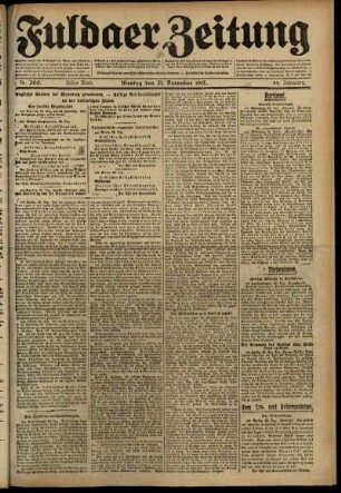 Erste Ausgabe vom Montag, den 31. Dezember 1917.