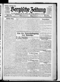 Bergische Zeitung. 1922-1935