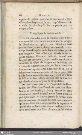 Procédé par la voie humide