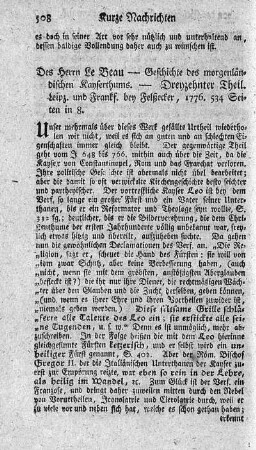 Geschichte des morgenländischen Kayserthums. T.13.