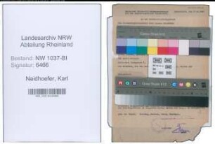 Entnazifizierung Karl Neidhoefer , geb. 11.12.1908 (Vermessungsinspektor)