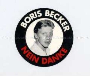 Aufkleber gegen Boris Becker
