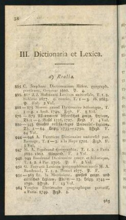 III. Dictionaria et Lexica