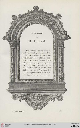 3. Pér. 20.1898: À propos de Botticelli