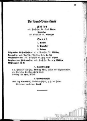 Rektor und Senat