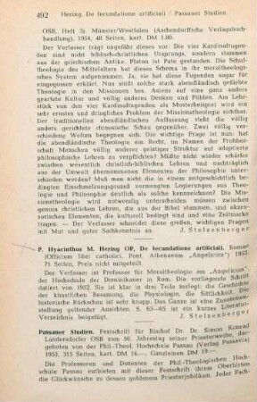 492-493 [Rezension] Passauer Studien