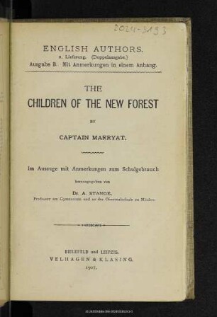The children of the new forest