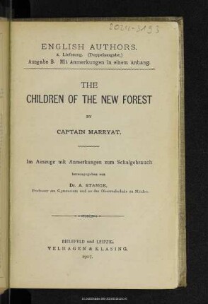The children of the new forest