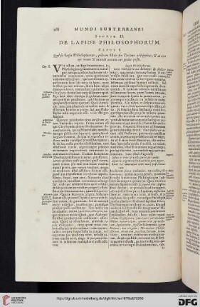 Sectio II: De lapide philosophorum