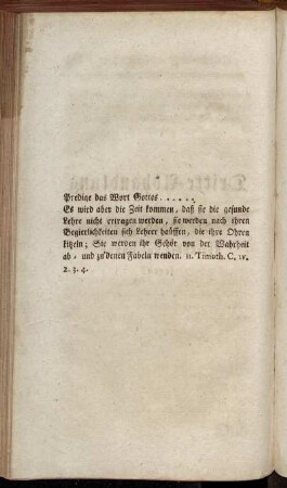 Predige das Wort Gottes....