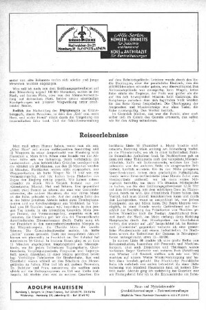 Reiseerlebnisse